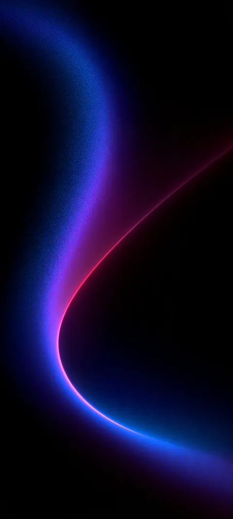 A bright ultraviolet streak curves through deep space, trailing soft purple glow past a dark open sky.